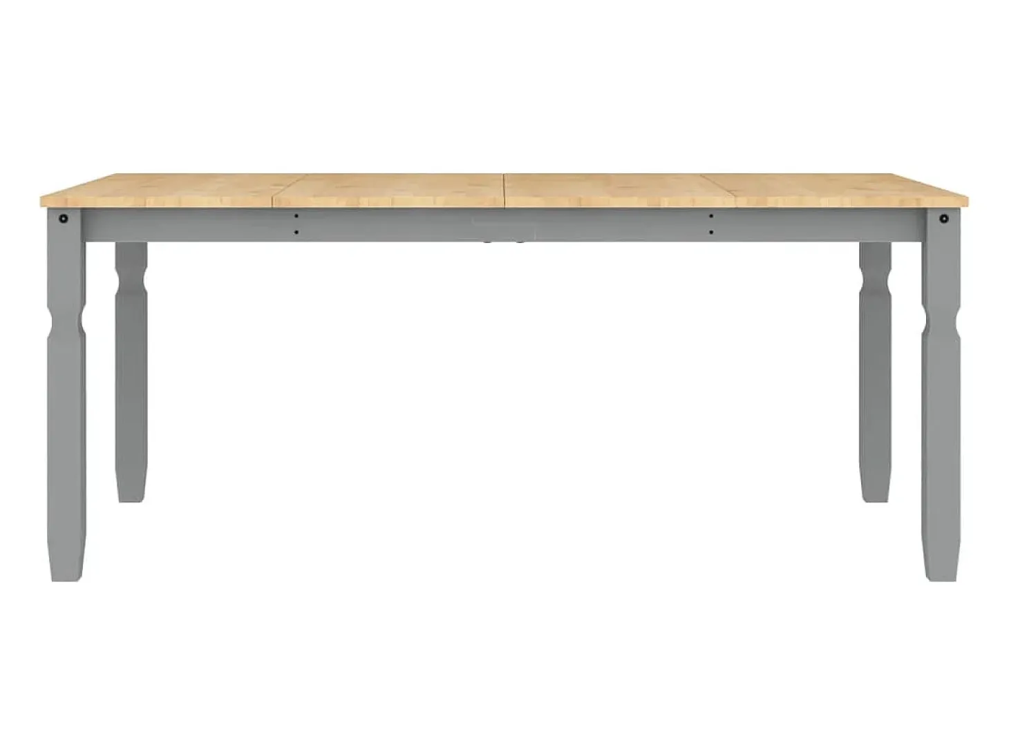 Mesa de comedor Corona madera maciza de pino gris 180x90x75 cm ES360486