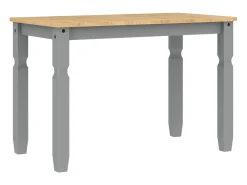 Mesa de comedor Corona madera maciza de pino gris 112x60x75 cm