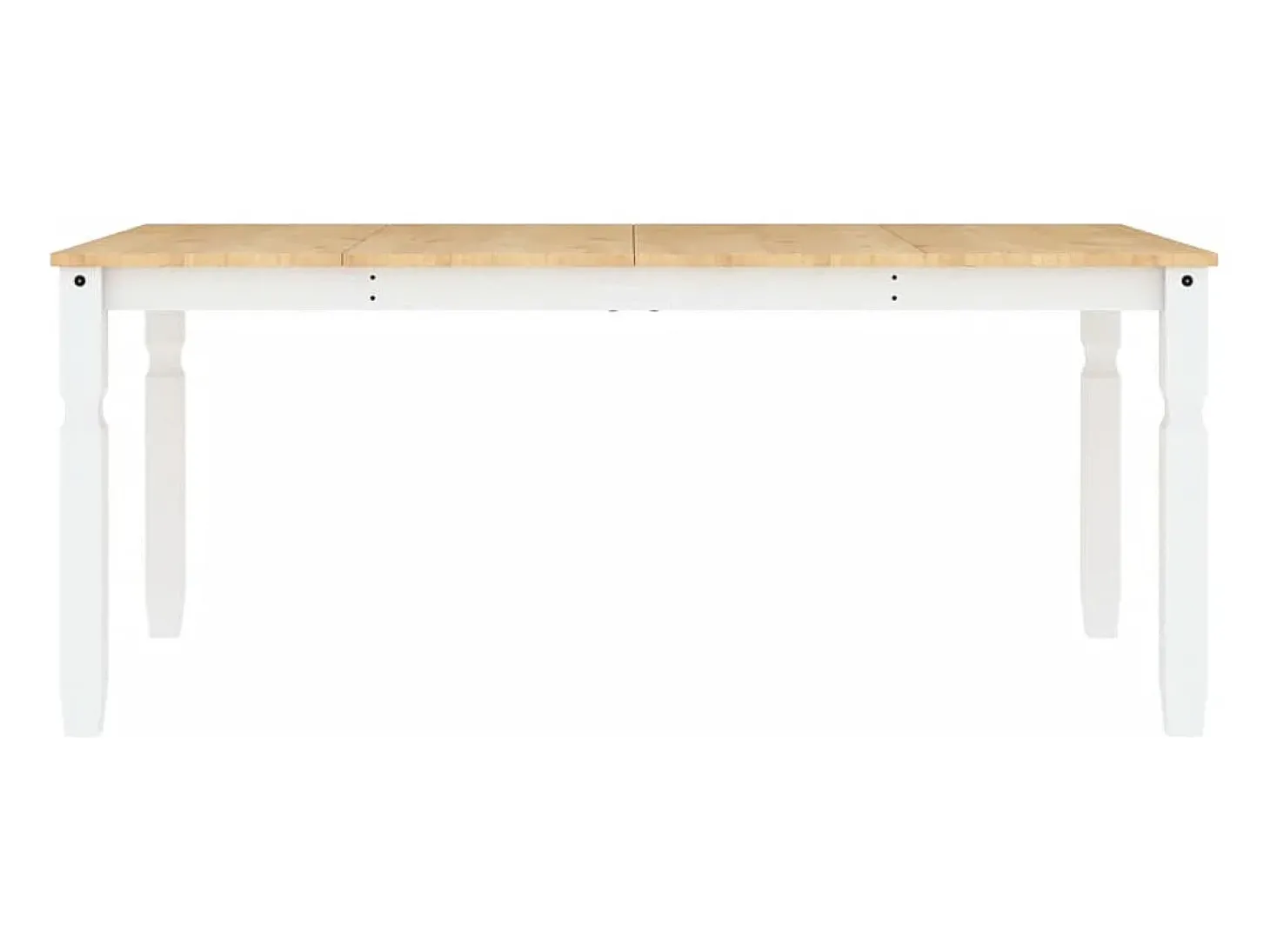 Mesa de comedor Corona madera maciza pino blanco 180x90x75 cm