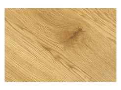 Mesa de comedor COURBAX redonda 120 cm – Mesa industrial aspecto roble salvaje y metal