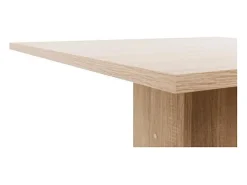 Mesa de comedor cuadrada Gustave 80x80 cm decoración roble, 2-4 personas, pata central, estilo clásico, fabricación europea