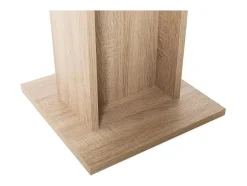 Mesa de comedor cuadrada Gustave 80x80 cm decoración roble, 2-4 personas, pata central, estilo clásico, fabricación europea