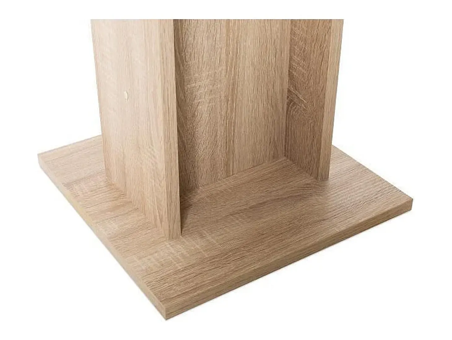 Mesa de comedor cuadrada Gustave 80x80 cm decoración roble, 2-4 personas, pata central, estilo clásico, fabricación europea