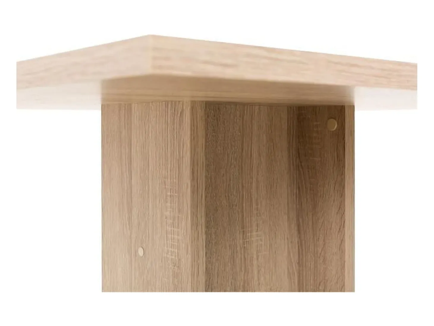 Mesa de comedor cuadrada Gustave 80x80 cm decoración roble, 2-4 personas, pata central, estilo clásico, fabricación europea