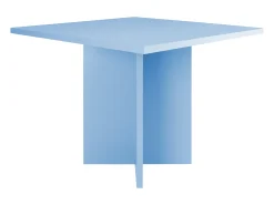 Mesa de comedor cuadrada con tablero laminado de 3 cm en azul cornish