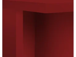 Mesa de comedor cuadrada tablero laminado de 3cm rojo llama 100x100cm