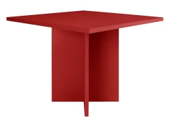 Mesa de comedor cuadrada tablero laminado de 3cm rojo llama 100x100cm