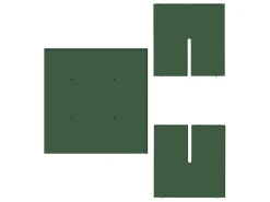 Mesa de comedor cuadrada tablero laminado 3cm Verde Cedar 100xm