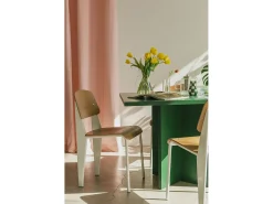 Mesa de comedor cuadrada tablero laminado 3cm Verde Cedar 100xm