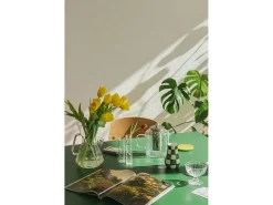Mesa de comedor cuadrada tablero laminado 3cm Verde Cedar 100xm
