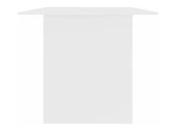 Mesa de comedor de aglomerado blanco 180x90x76 cm