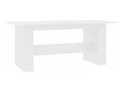 Mesa de comedor de aglomerado blanco 180x90x76 cm