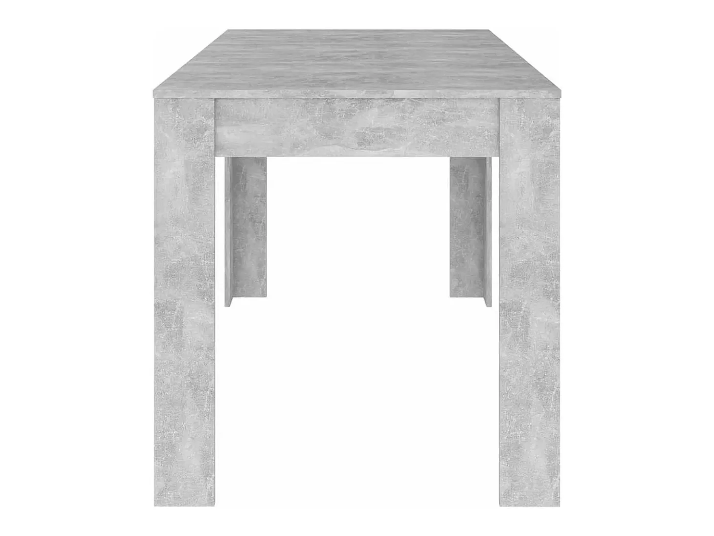 Mesa de comedor de aglomerado gris hormigón 140x74,5x76 cm