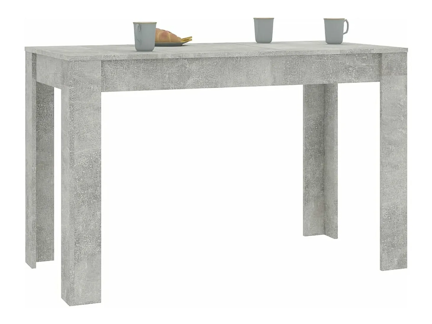 Mesa de comedor de aglomerado gris hormigón 120x60x76 cm