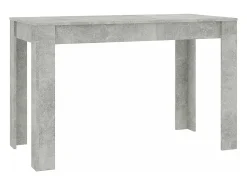Mesa de comedor de aglomerado gris hormigón 120x60x76 cm