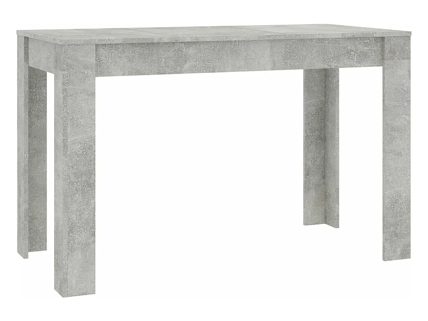 Mesa de comedor de aglomerado gris hormigón 120x60x76 cm