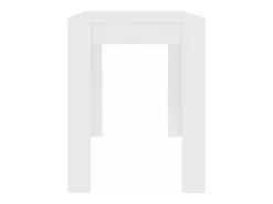 Mesa de comedor de aglomerado blanco 120x60x76 cm