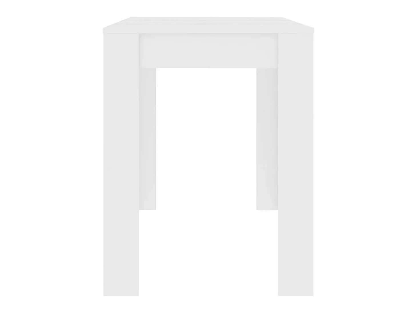 Mesa de comedor de aglomerado blanco 120x60x76 cm