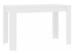 Mesa de comedor de aglomerado blanco 120x60x76 cm