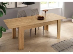 Mesa de Comedor de 140cm extensible 200cm, Color Naturale.