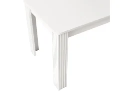 Mesa de comedor de cuatro patas estilo moderno color blanco
