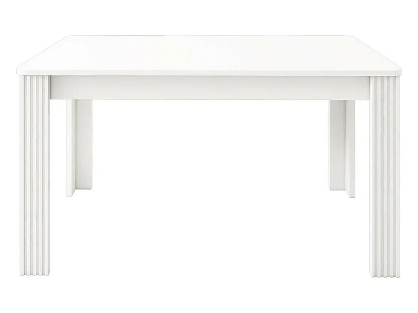 Mesa de comedor de cuatro patas estilo moderno color blanco