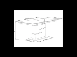 Mesa de comedor de diseño blanca y gris Ragnar