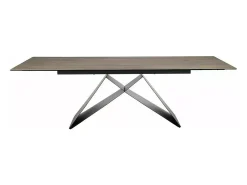 Mesa de comedor de diseño con tablero cerámico Sabbia 160/240cm Acebo