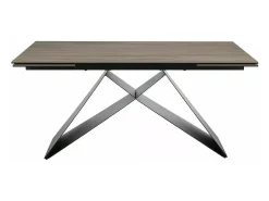 Mesa de comedor de diseño con tablero cerámico Sabbia 160/240cm Acebo