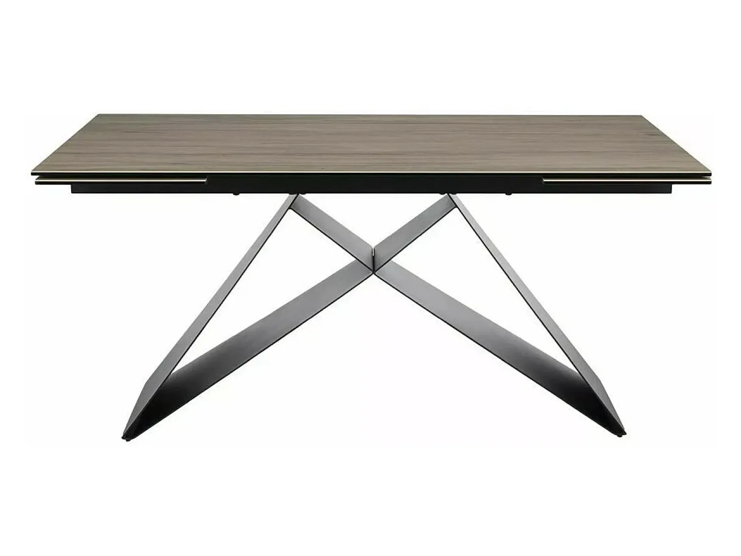 Mesa de comedor de diseño con tablero cerámico Sabbia 160/240cm Acebo