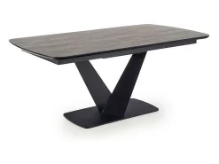 Mesa de comedor de diseño EPONA 180-230x95cm con pata central de metal negro