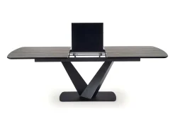 Mesa de comedor de diseño EPONA 180-230x95cm con pata central de metal negro