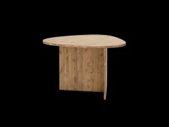 Mesa de comedor de forma orgánica de madera de abeto maciza Decowood en tono natural de 142,9x75cm - MUR - DECOWOOD