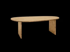 Mesa de comedor de forma orgánica de madera de abeto maciza Decowood en tono natural de 210,9x75cm - MUR - DECOWOOD