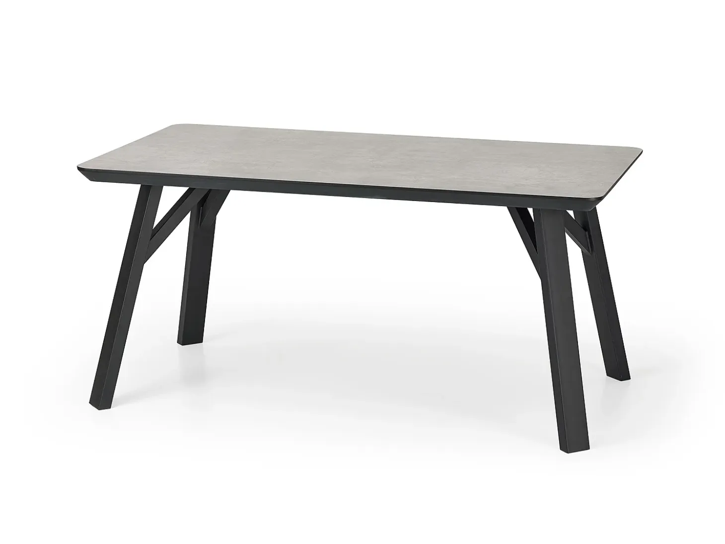 Mesa de comedor de hormigón gris y negro 160x90cm Ninon