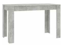 Mesa de comedor de hormigón gris 120x60x76 cm Madera de ingeniería