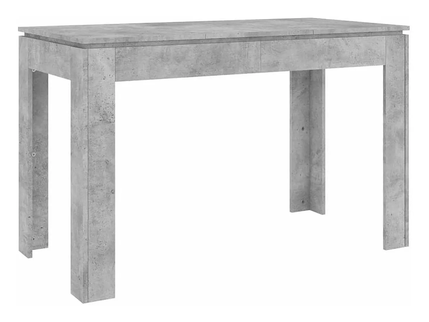 Mesa de comedor de hormigón gris 120x60x76 cm Madera de ingeniería