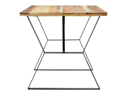 Mesa de comedor de madera maciza reciclada 140x80x76 cm ES366153