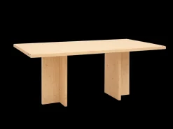 Mesa de comedor de madera maciza en tono natural 160x75cm - TENA - DECOWOOD