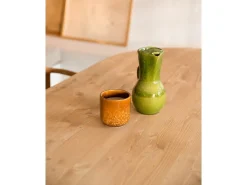 Mesa de comedor de madera de abeto maciza ovalada Decowood en tono roble medio de 200x75,2cm - BLOOM - DECOWOOD