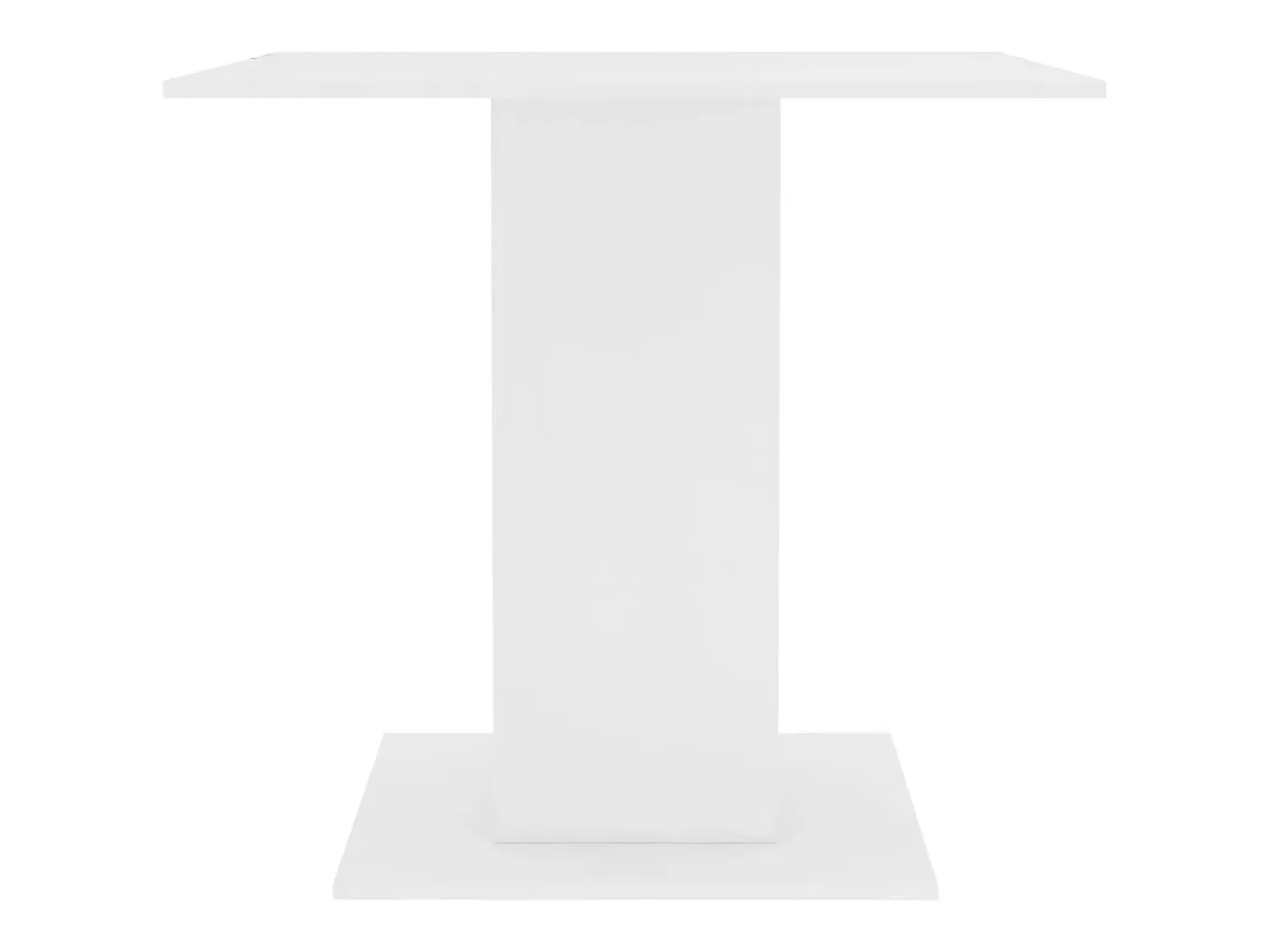 Mesa de comedor de madera contrachapada blanco 80x80x75 cm
