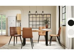 Mesa de comedor de madera maciza de acacia 180x90x76 cm