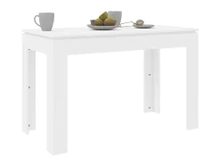 Mesa de comedor de madera contrachapada blanco 120x60x76 cm ES337527