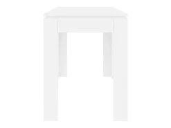 Mesa de comedor de madera contrachapada blanco 120x60x76 cm ES337527