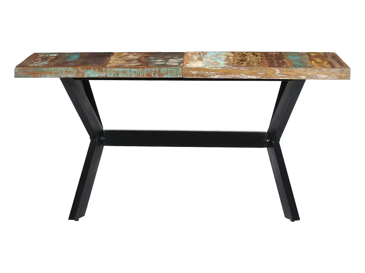 Mesa de comedor de madera maciza reciclada 140x70x75 cm ES900024