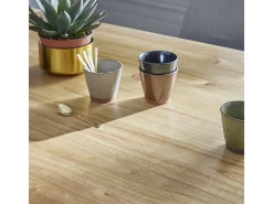 Mesa de comedor de madera de mindy maciza para 8 personas