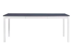 Mesa de comedor de madera de pino blanco y gris 180x90x73 cm ES525253
