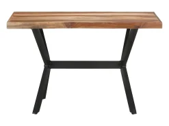 Mesa de comedor de madera acacia acabado miel 120x60x75 cm ES397571
