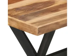 Mesa de comedor de madera acacia acabado miel 120x60x75 cm ES397571