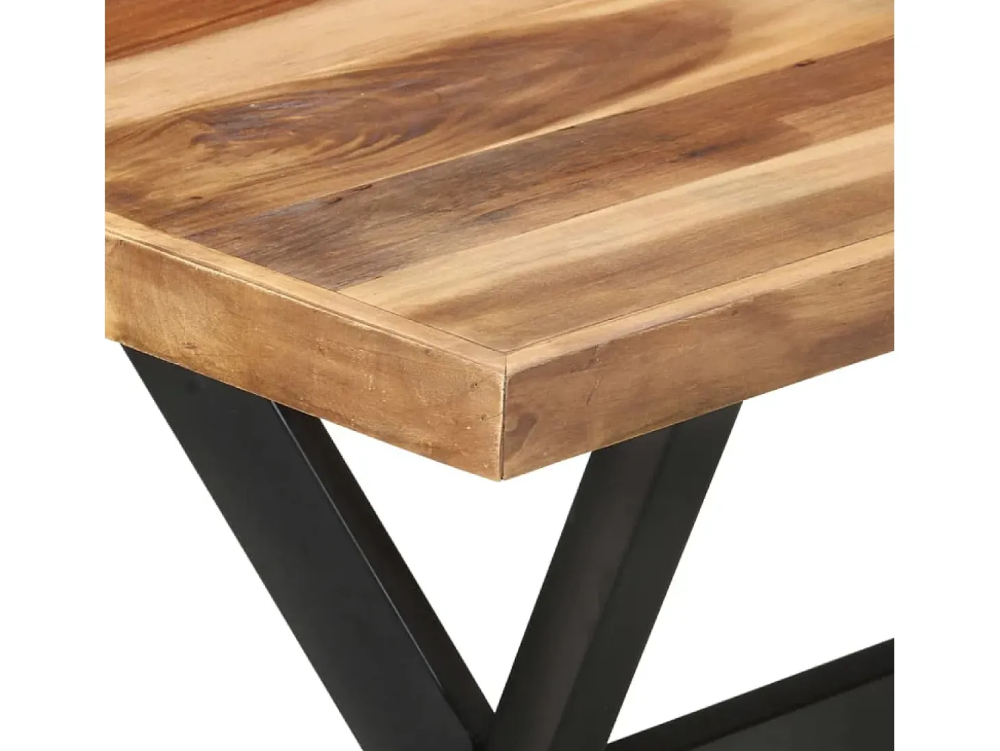 Mesa de comedor de madera acacia acabado miel 120x60x75 cm ES397571